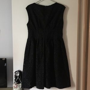 AR JAPAN Broderie Anglaise Eyelet Black Cotton Dress 6